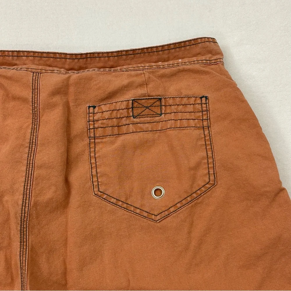 Vintage Arizona Jean Company Faded Orange Surf Swim Trunks Board Shorts Mens 36